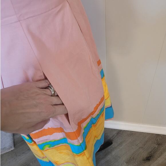 Tracy Reese x Anthropologie Malibu Watercolor Pleated Dress Sz 0 GUC (28" Chest) - Picture 6 of 16